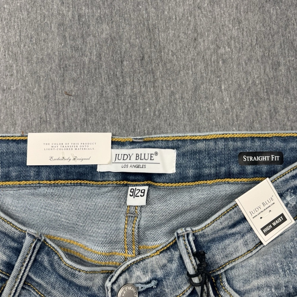 Judy Blue Light Wash Wide Leg Jeans - Picture 10 of 16